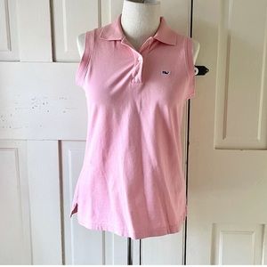 Vineyard Vines Light Pink Sleeveless Polo Top